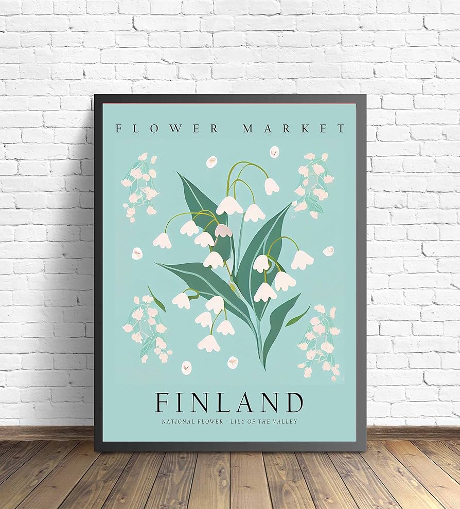 Amazon.co.jp: フィンランド アートプリントポスター スズラン